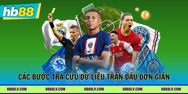 Các bước tra cứu dữ liệu trận đấu đơn giản