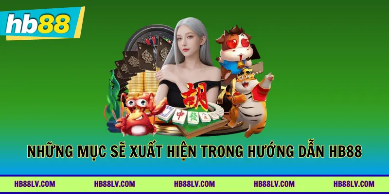 Những mục sẽ xuất hiện trong hướng dẫn HB88
