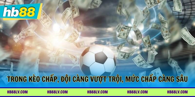 Trong kèo chấp, đội càng vượt trội, mức chấp càng sâu
